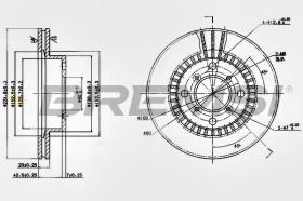 BREMSI CD6978V - B. DISC FRONT DIA.235 VENT. SUZUKI BALEN