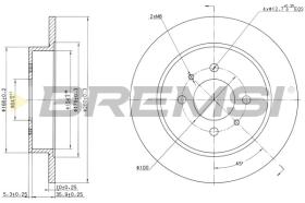 BREMSI CD6988S - B. DISC REAR DIA.260 SOLID MITSUB COLT