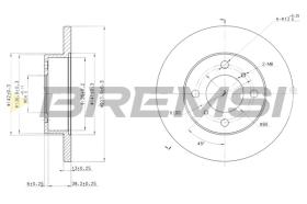 BREMSI CD6998S - B. DISC FRONT DIA.234 SOLID MITSUB COLT