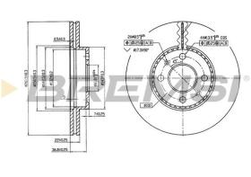 BREMSI CD7006V - B. DISC FRONT DIA.262 VENT. RENAULT MEGA