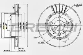 BREMSI CD7010V - B. DISC FRONT DIA.280 VENT. VW TRANSPORT