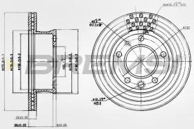 BREMSI CD7013V - B. DISC FRONT DIA.276 VENT. MERCED SPRIN