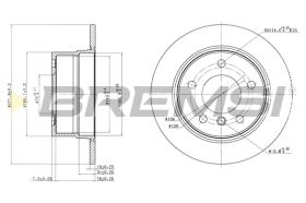 BREMSI CD7028S - B. DISC REAR DIA.272 SOLID BMW Z3