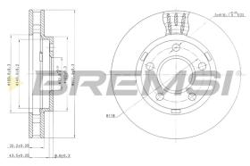 BREMSI CD7030V - B. DISC FRONT DIA.278 VENT. BUICK CENTUR