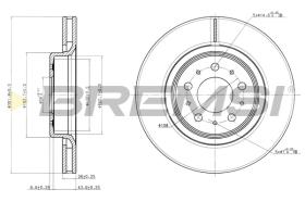 BREMSI CD7031V - B. DISC FRONT DIA.302 VENT. VOLVO C70