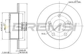 BREMSI CD7033S - B. DISC REAR DIA.245 SOLID AUDI A6