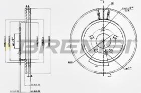 BREMSI CD7036V - B. DISC FRONT DIA.303 VENT. MERCED CL M