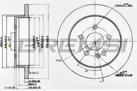 BREMSI CD7037S - B. DISC REAR DIA.285 SOLID MERCED CL ML