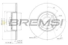 BREMSI CD7040S - B. DISC FRONT DIA.256 SOLID OPEL ASTRA