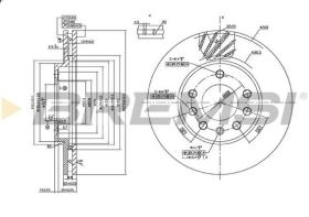 BREMSI CD7042V - B. DISC FRONT DIA.280 VENT. OPEL ASTRA