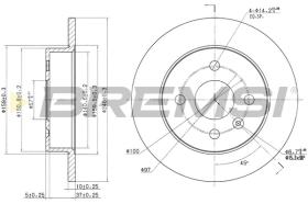 BREMSI CD7043S - B. DISC REAR DIA.240 SOLID OPEL ASTRA