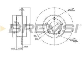 BREMSI CD7044S - B. DISC REAR DIA.264 SOLID OPEL ASTRA