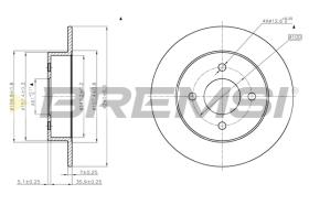 BREMSI CD7058S - B. DISC REAR DIA.240 SOLID NISSAN MICRA