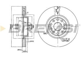 BREMSI CD7062V - B. DISC FRONT DIA.310 VENT. ALFA 166 2.4