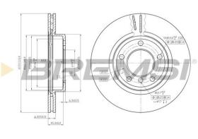 BREMSI CD7066V - B. DISC FRONT DIA.300 VENT. BMW 320 I