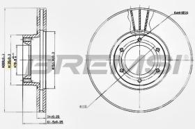 BREMSI CD7067V - B. DISC FRONT DIA.280 VENT. RENAULT MAST