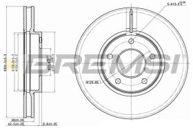 BREMSI CD7069V - B. DISC FRONT DIA.305 VENT. JAGUAR XJ