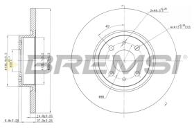 BREMSI CD7070S - B. DISC FRONT DIA.281 SOLID LANCIA LYBRA