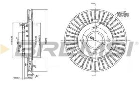 BREMSI CD7072V - B. DISC FRONT DIA.258 VENT. FORD FOCUS