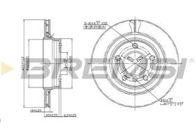 BREMSI CD7073V - B. DISC REAR DIA.294 VENT. BMW 325 I