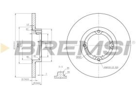 BREMSI CD7076S - B. DISC FRONT DIA.236 SOLID DAEWOO MATIZ