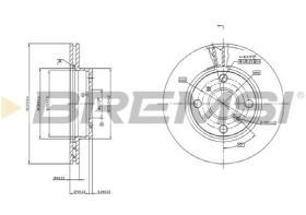 BREMSI CD7084V - B. DISC FRONT DIA.235 VENT. TOYOTA YARIS