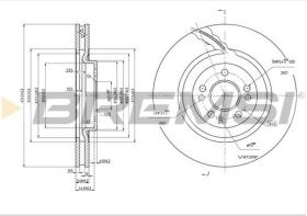 BREMSI CD7085V - B. DISC FRONT DIA.345 VENT. MERCED ML350