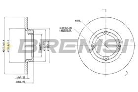 BREMSI CD7098S - B. DISC FRONT DIA.215 SOLID DAEWOO TICO