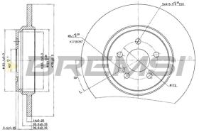 BREMSI CD7099S - B. DISC REAR DIA.331 SOLID MERCED ML400