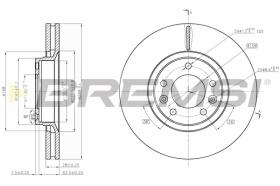 BREMSI CD7103V - B. DISC FRONT DIA.288 VENT. CITROEN XM