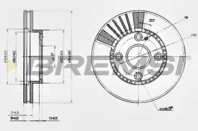 BREMSI CD7104V - B. DISC FRONT DIA.235 VENT. MAZDA 323