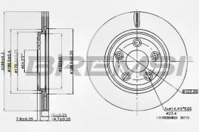 BREMSI CD7108V - B. DISC FRONT DIA.288 VENT. JAGUAR XJ