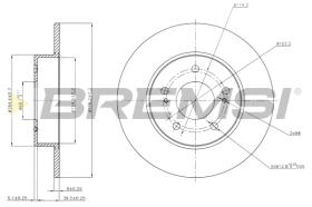 BREMSI CD7110S - B. DISC REAR DIA.278 SOLID NISSAN MAXIMA