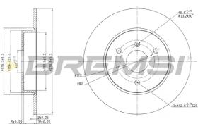 BREMSI CD7111S - B. DISC FRONT DIA.280 SOLID SMART FORTWO