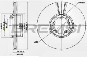 BREMSI CD7112V - B. DISC FRONT DIA.294 VENT. FORD TRANSIT