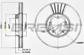 BREMSI CD7113V - B. DISC FRONT DIA.276 VENT. FORD TRANSIT