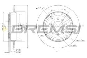 BREMSI CD7115S - B. DISC REAR DIA.290 SOLID PEUGEOT 607