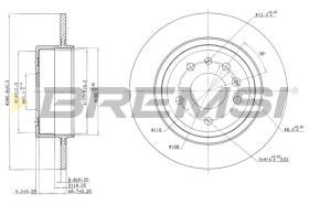 BREMSI CD7116S - B. DISC REAR DIA.286 SOLID SAAB 9-5