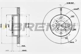 BREMSI CD7117V - B. DISC FRONT DIA.231 VENT. SUZUKI ALTO