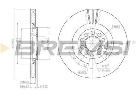 BREMSI CD7118V - B. DISC FRONT DIA.312 VENT. AUDI TT