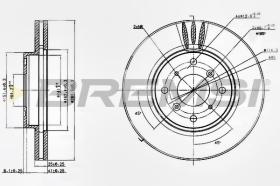 BREMSI CD7119V - B. DISC FRONT DIA.282 VENT. HONDA ACCORD