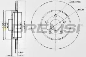 BREMSI CD7126S - B. DISC REAR DIA.280 SOLID FORD MONDEO