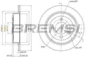 BREMSI CD7128S - B. DISC REAR DIA.259 SOLID MINI COOPER