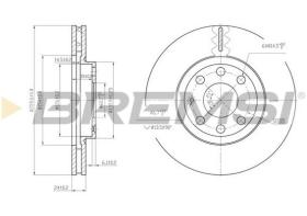 BREMSI CD7131V - B. DISC FRONT DIA.260 VENT. OPEL MERIVA