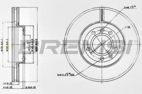 BREMSI CD7132V - B. DISC FRONT DIA.283 VENT. PEUGEOT 508