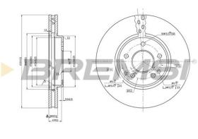 BREMSI CD7136V - B. DISC FRONT DIA.300 VENT. MERCED C320