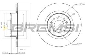 BREMSI CD7138S - B. DISC REAR DIA.276 SOLID ALFA 156