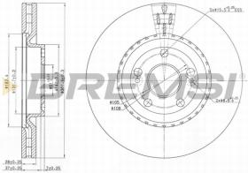 BREMSI CD7139V - B. DISC FRONT DIA.305 VENT. RENAULT ESPA