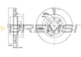 BREMSI CD7140V - B. DISC FRONT DIA.266 VENT. CITROEN BERL