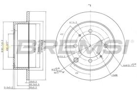 BREMSI CD7141S - B. DISC REAR DIA.262 SOLID FIAT PUNTO